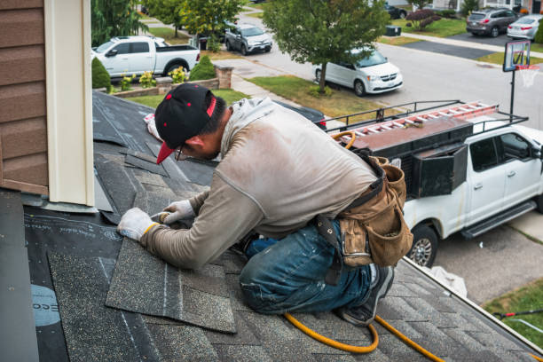 Professional Metal Roofing technician working in Linwood, MA